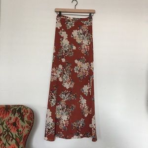 Floral silk ZARA WRAP SKIRT